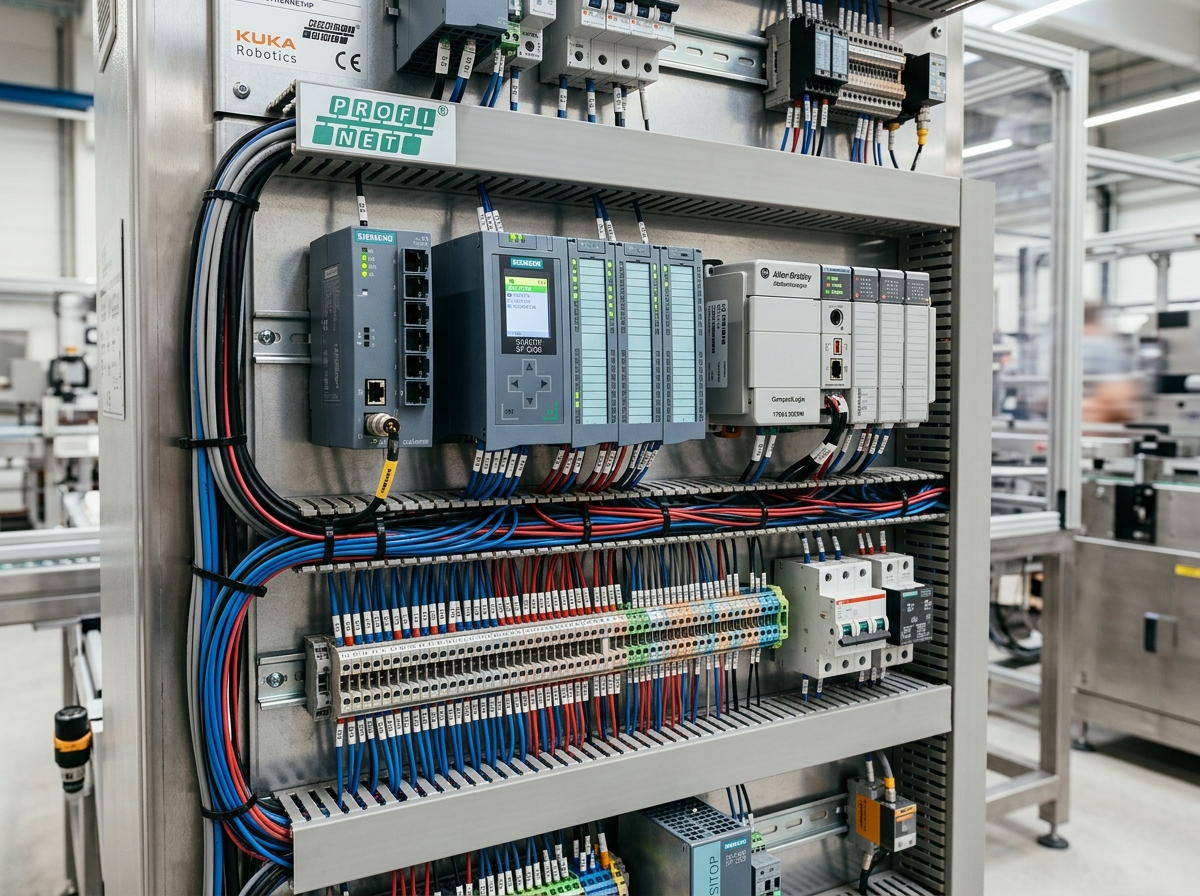 Siemens and Allen-Bradley industrial automation control panel