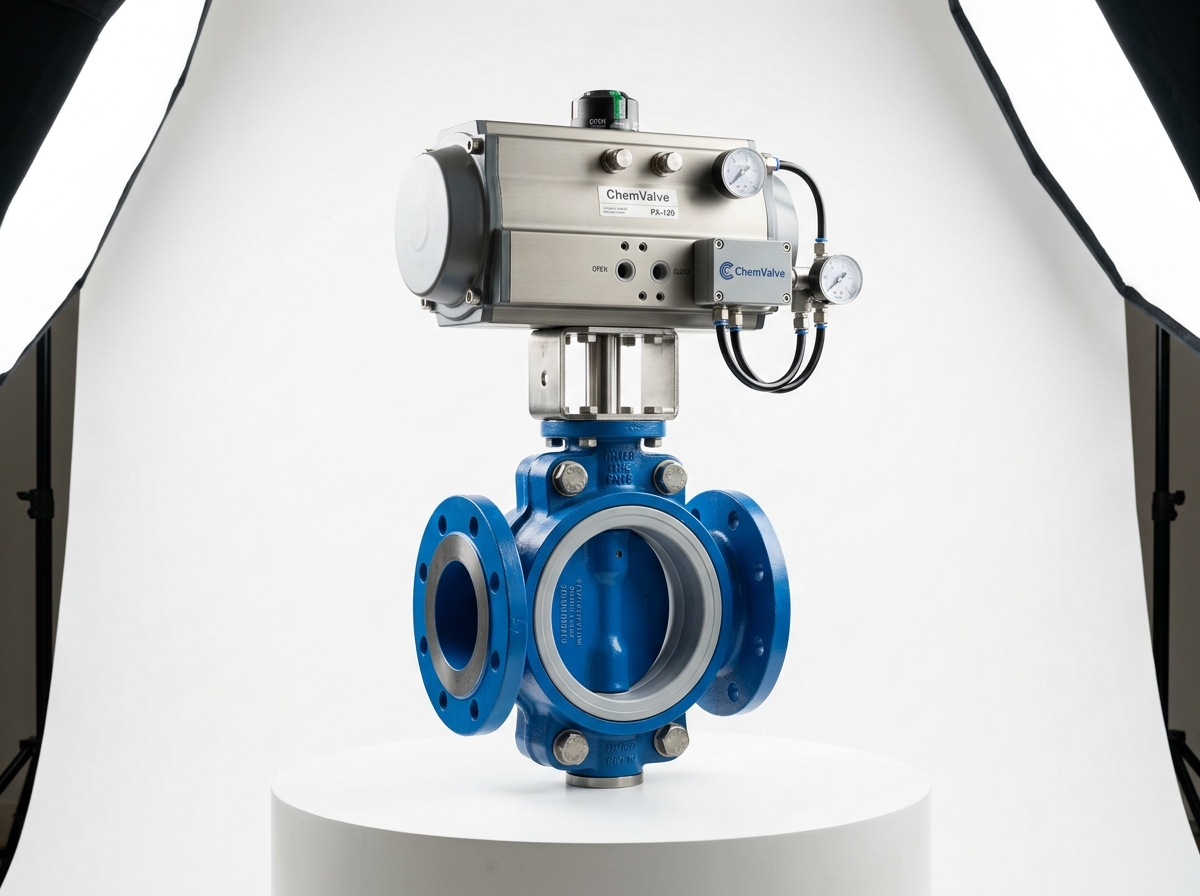 ChemValve Industrial Valve with Pneumatic Actuator